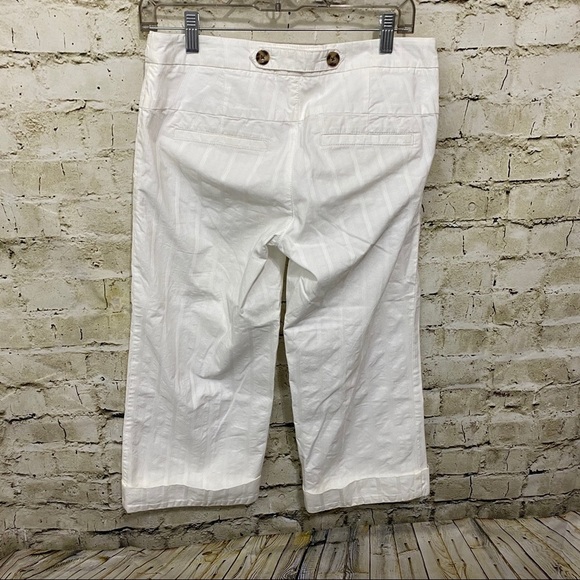 Cidra Anthropologie White Cuffed Capris - Picture 3 of 5